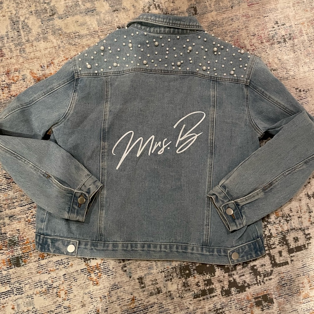 Bridal denim jacket “Mrs. B”